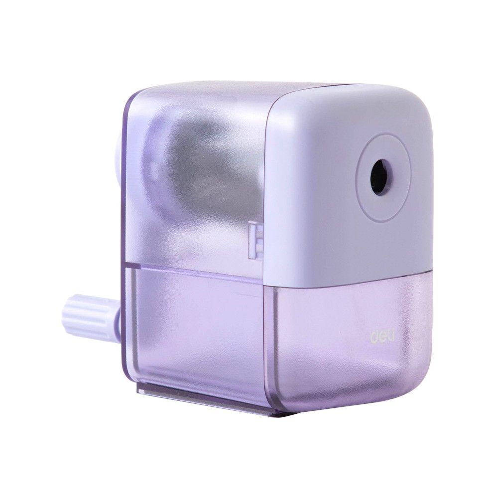 Настолна единична острилка с контейнер Deli EH2, ф 8 мм, 10х58х83 мм, лилава