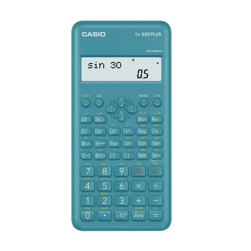Научен калкулатор CASIO fx-220 PLUS, 10+2 dgt, 220 функции, 155х78х19 мм, син