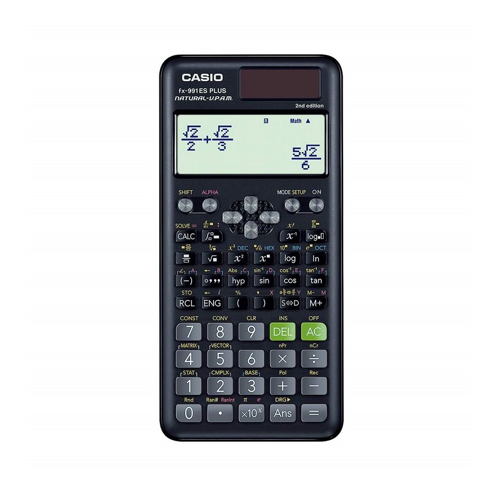 Научен калкулатор CASIO fx-991ES PLUS-2, 10+2 dgt, 417 функции, 162х77х11.1 мм, черен