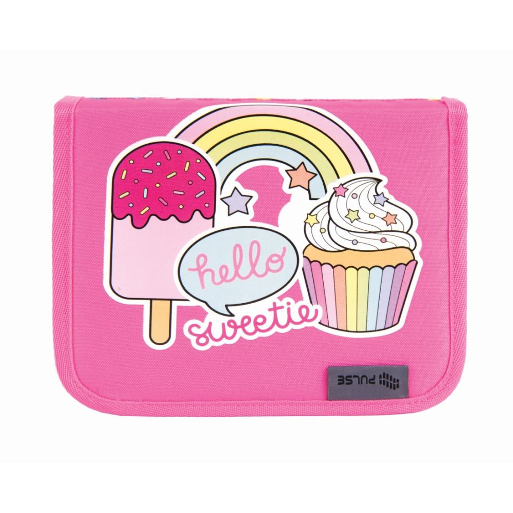 Несесер без пълнеж PULSE Hello Sweetie едно отделение и два капака, розов