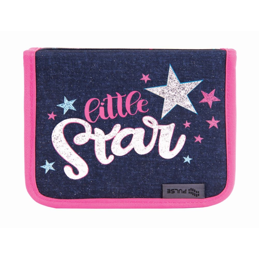 Несесер без пълнеж PULSE Little Star, едно отделение и два капака, т. син