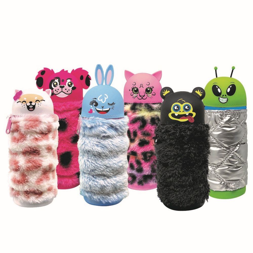 Несесер MITAMA BOOM!, 7x12-19 см, плюшен и гумен асорти от 6 дизайна