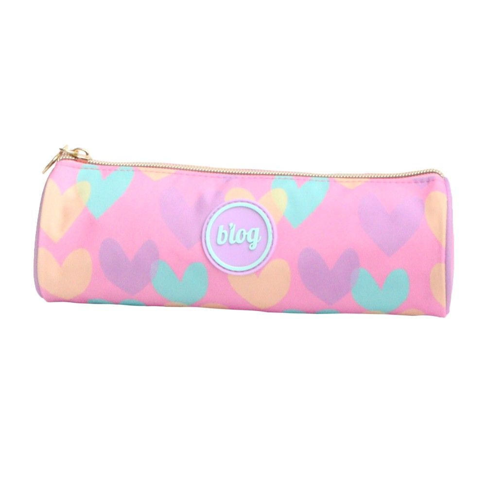 Несесер с едно отделние ANCOR Hearts, розов