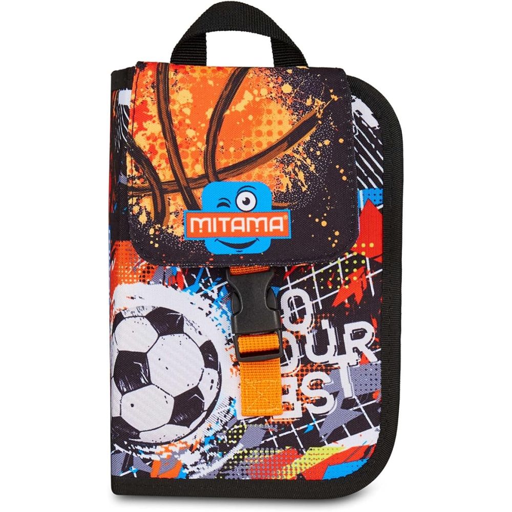 Несесер с пълнеж MITAMA 4-ZIP от 43 бр. средства, 3 отделения, микс 3 дизайна за момче