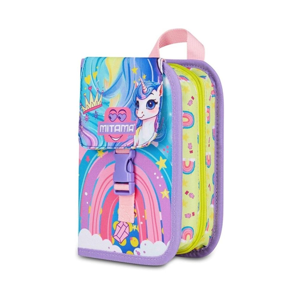 Несесер с пълнеж MITAMA 4-ZIP от 43 бр. средства, 3 отделения, микс 3 дизайна за момиче