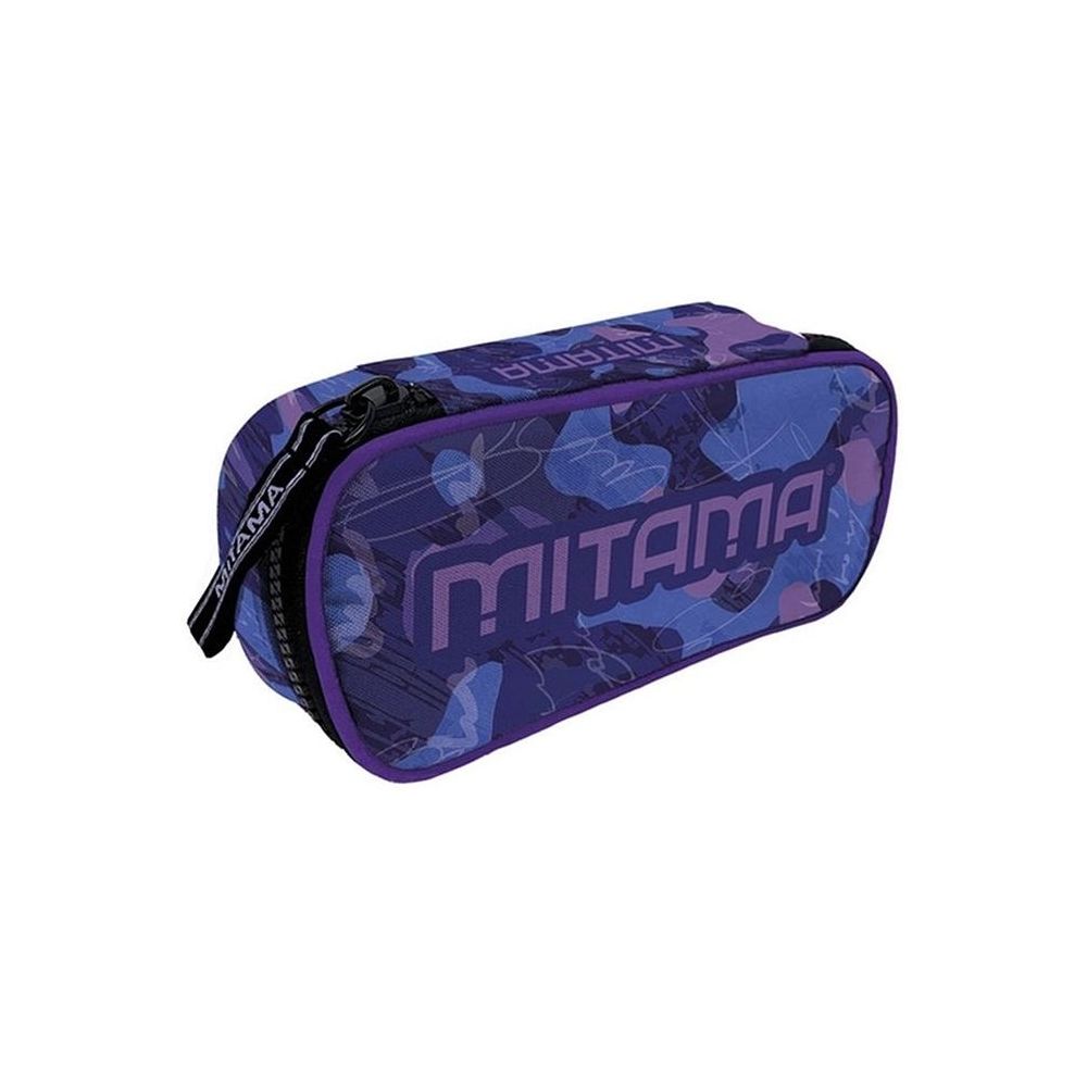 Несесер с пълнеж MITAMA Ovale PURPLE CAMU от 3 химикалки и 2 молива с гума HB