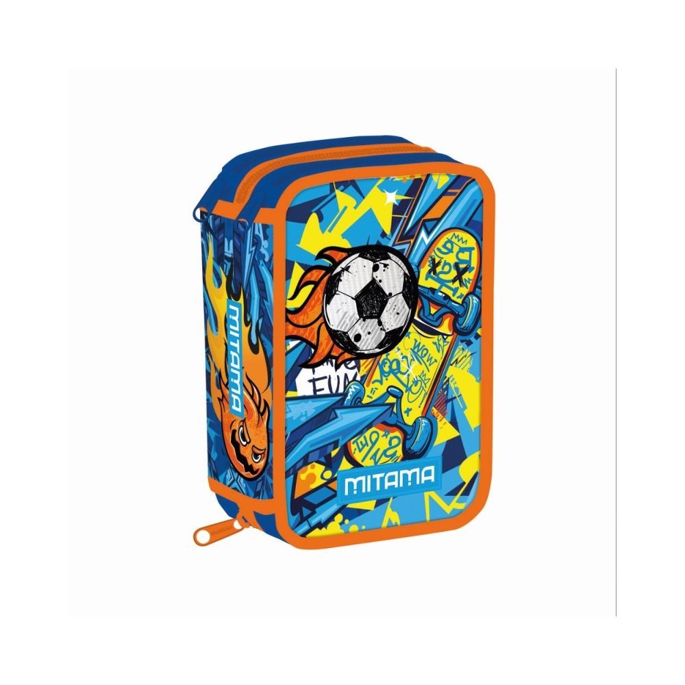 Несесер с пълнеж MITAMA Triplo, серия Funny Sport, 47 бр. средства, 3 отделения, дизайн за момче