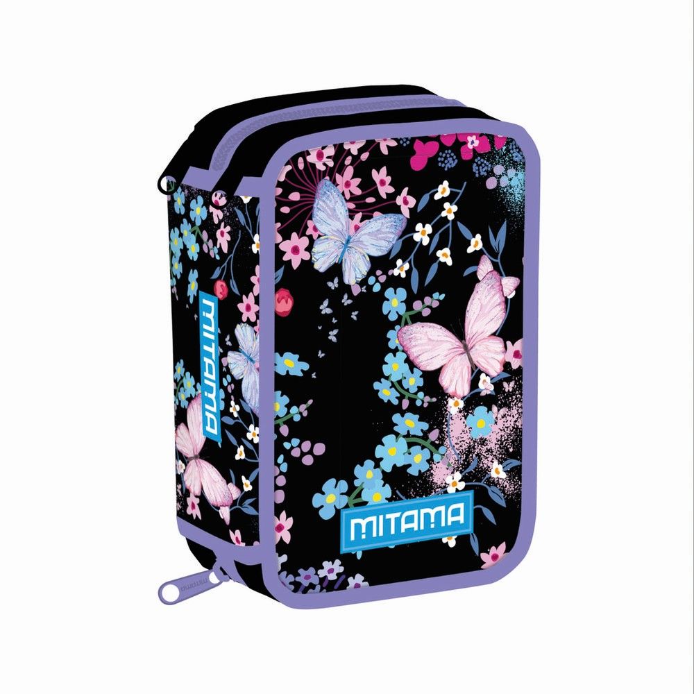 Несесер с пълнеж MITAMA Triplo, серия TrendyFlower, 47 бр. средства, 3 отделения, дизайн за момиче