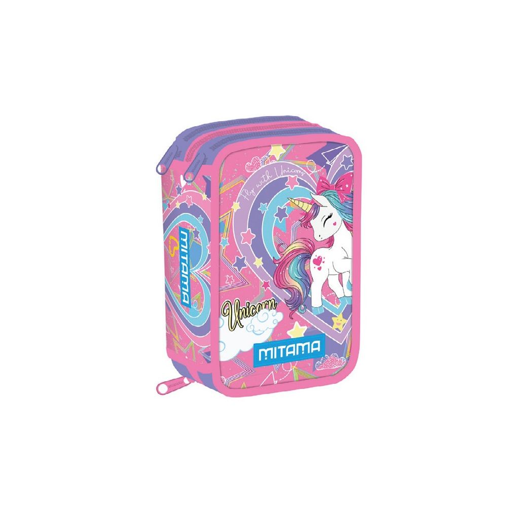Несесер с пълнеж MITAMA Triplo, серия UniDream, 47 бр. средства, 3 отделения, дизайн за момиче