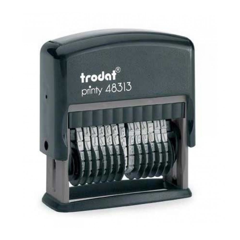 Номератор Trodat Professional 48313, с 13 цифри, височина на шрифта 3.8 мм, син тампон