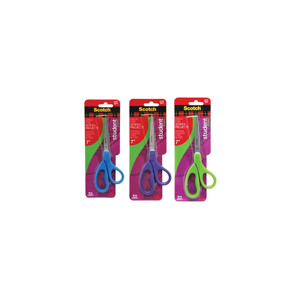 Ножица Scotch Student, 180 мм, заострени върхове, ергономични дръжки