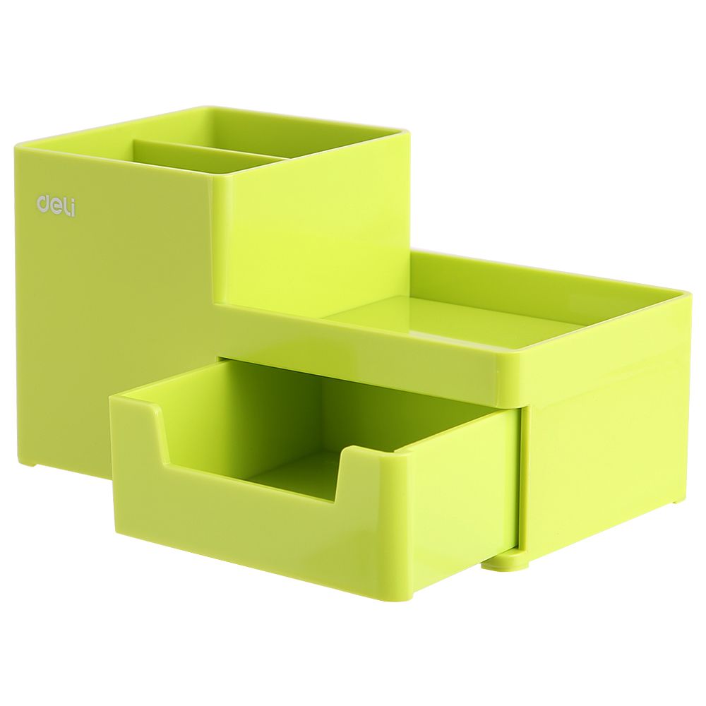 Органайзер за бюро Deli Rio, EZ25150, 3 отделения, 175х90х92 мм, зелен