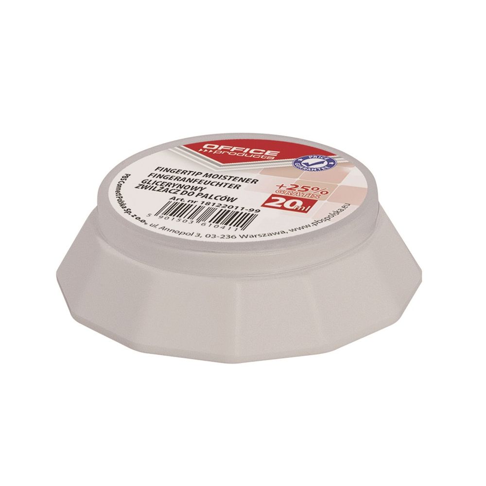 Овлажнител за пръсти OFFICE PRODUCTS, гел с глицерин, антибактериален, ф45/65 мм, 20 мл