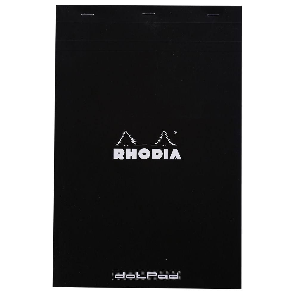 Пад с телчета RHODIA Black N°19 19559C, А4, 80 л., офсет с точки 80 г, микроперфорация