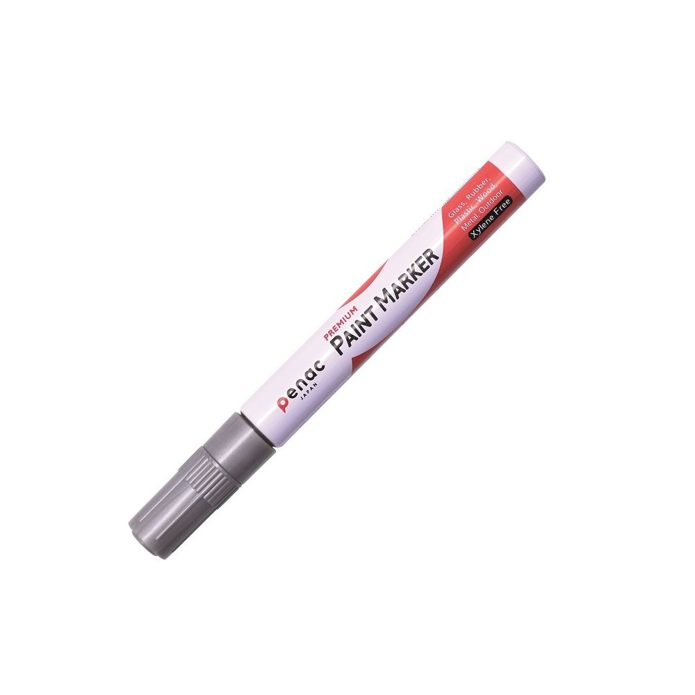 Paint маркер Penac, объл връх 2-4 мм, сребърен