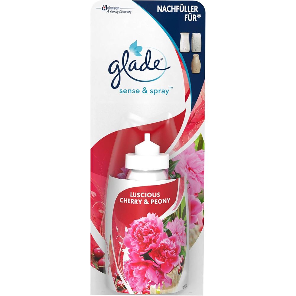 Пълнител за ароматизатор Glade Sense&Spray , аромат Cherry & Peony, 18 мл