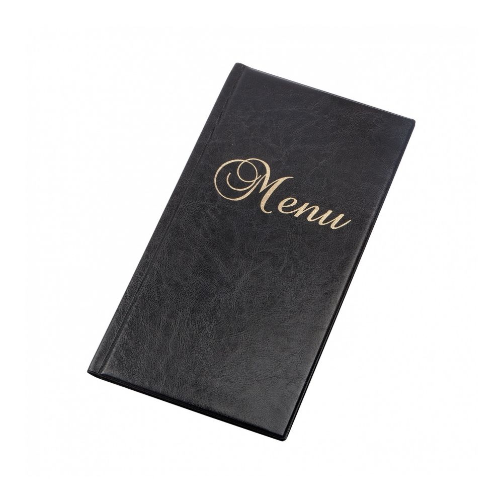 Папка меню Panta Plast, 1/2A4, eco кожа, 6 джоба, черна