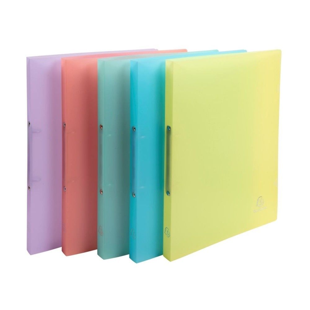 Папка с 2 ринга EXACOMPTA Chromaline Pastel, PР 0.5 мм, A4, 20 мм, D15 мм, микс пастел