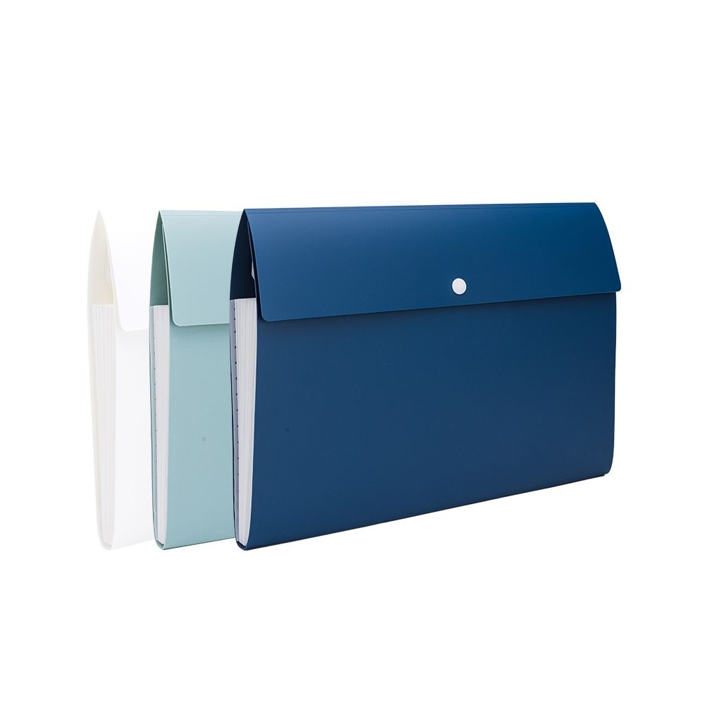 Папка с 8 отделения Deli Linfini, EF606, A4, PP, с индекси, синя