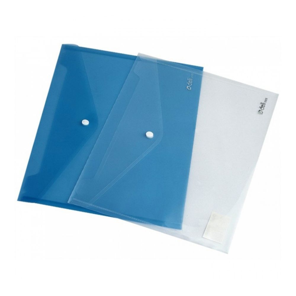 Папка с копче Deli AURORA E5505, A4, PP 160 mic, кристална, безцветна