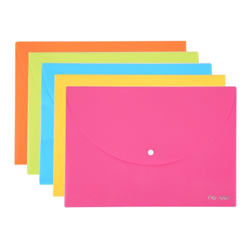 Папка с копче Deli Rio E38131, A4, PP 180 mic, мат, оранжева