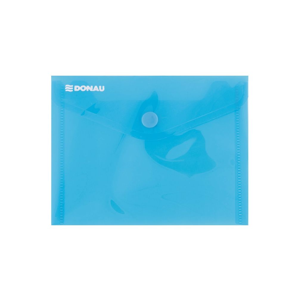 Папка с копче DONAU A6, PP 180 mic, прозрачно синя