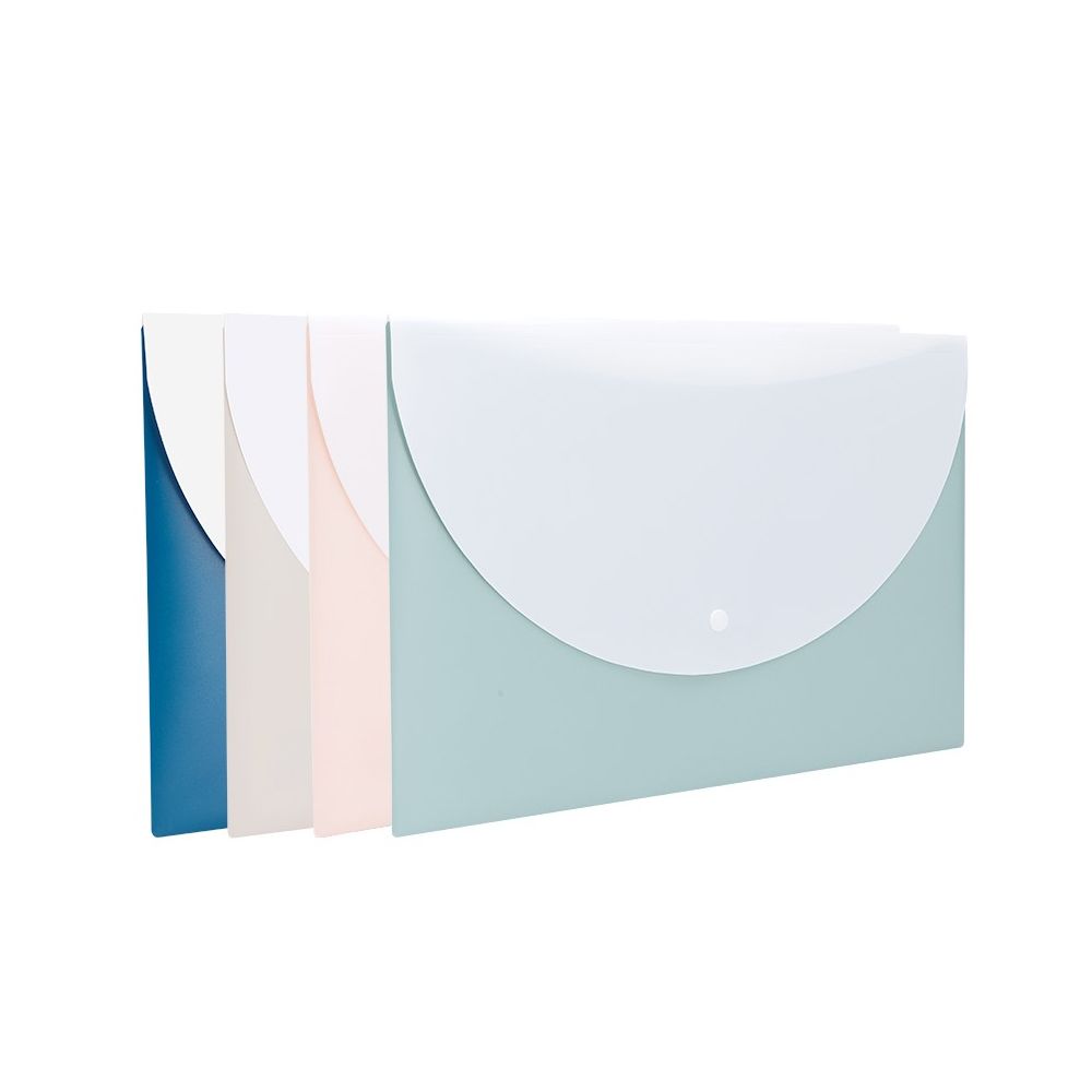 Папка с копче и и външен джоб Deli Linfini EF763, A4, PP 180 mic, мат, микс 4 цвята