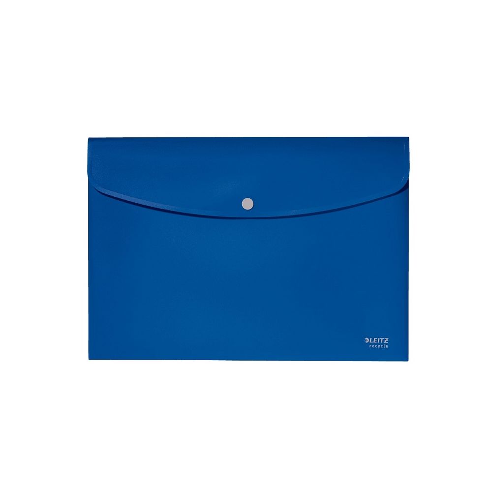 Папка с копче и разширение LEITZ Recycle, A4, рециклиран РР, мат, синя