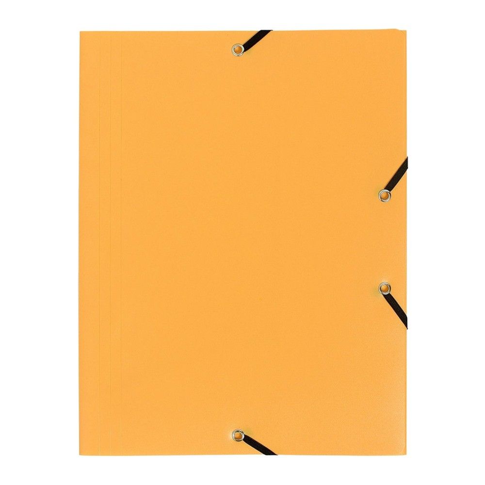 Папка с ластик и 3 капака EXACOMPTA Opaque, A4, РР 400 mic, жълта