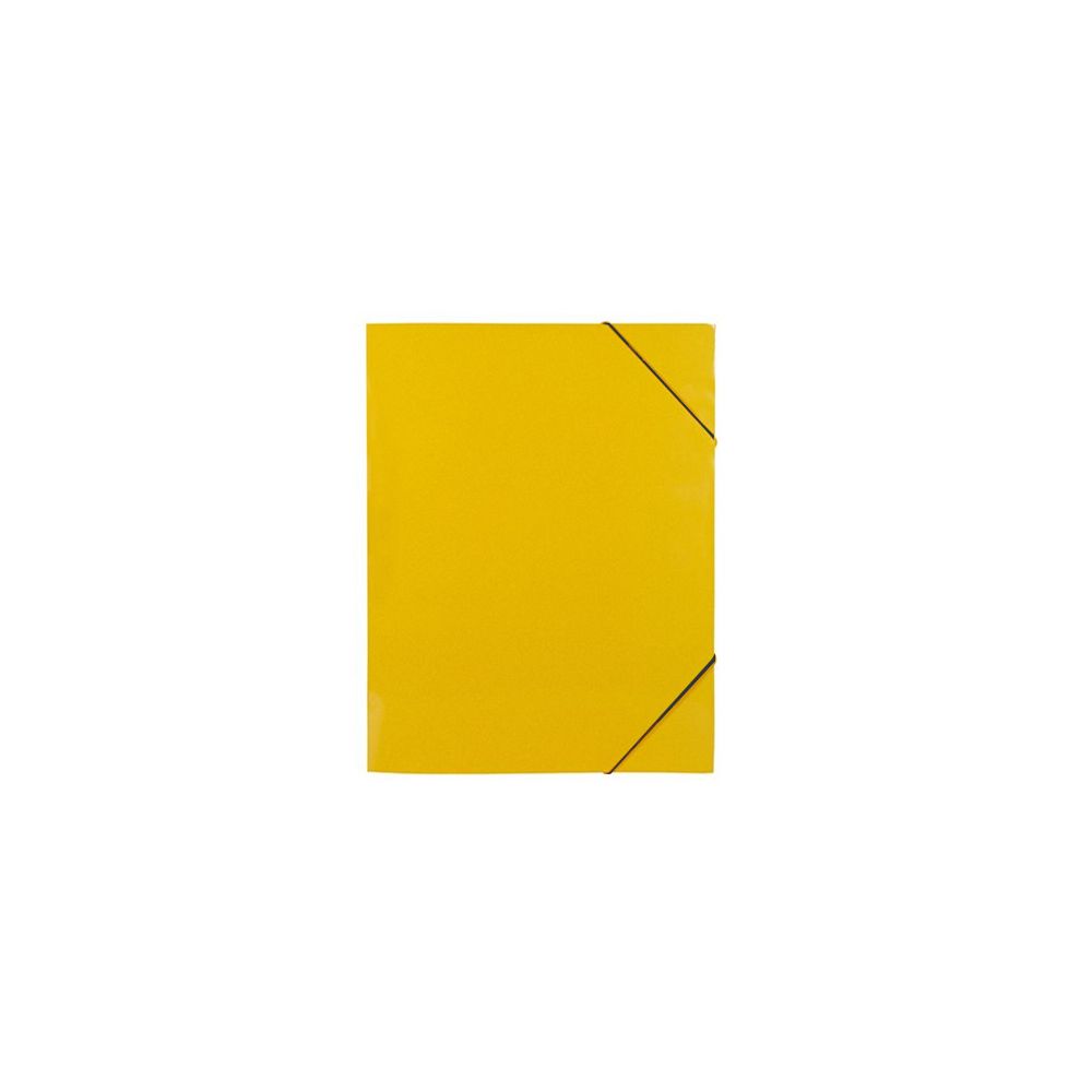 Папка с ластик RedH, A4, картон 350 г с UV лак, жълта