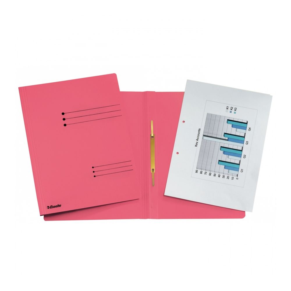 Папка с машинка Esselte, A4, Manila картон, червена