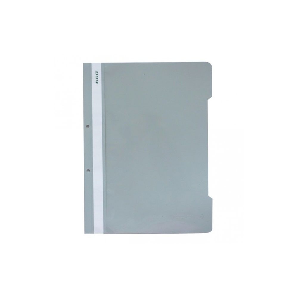 Папка с машинка и перфорация LEITZ, A4, PP 170 mic, кристал, сива