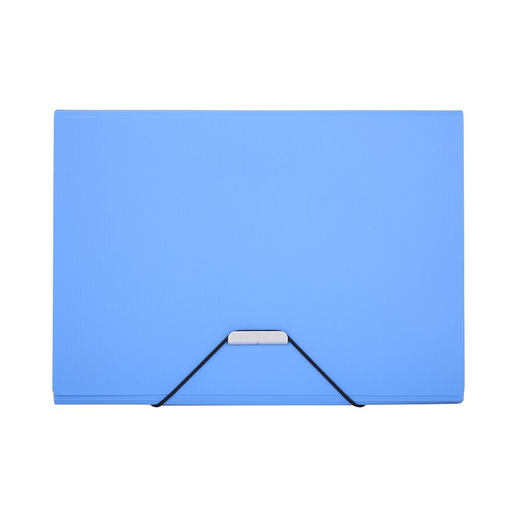 Папка със 7 отделения и ластик Deli Start, E5554, A4, РР 700 mic, синя