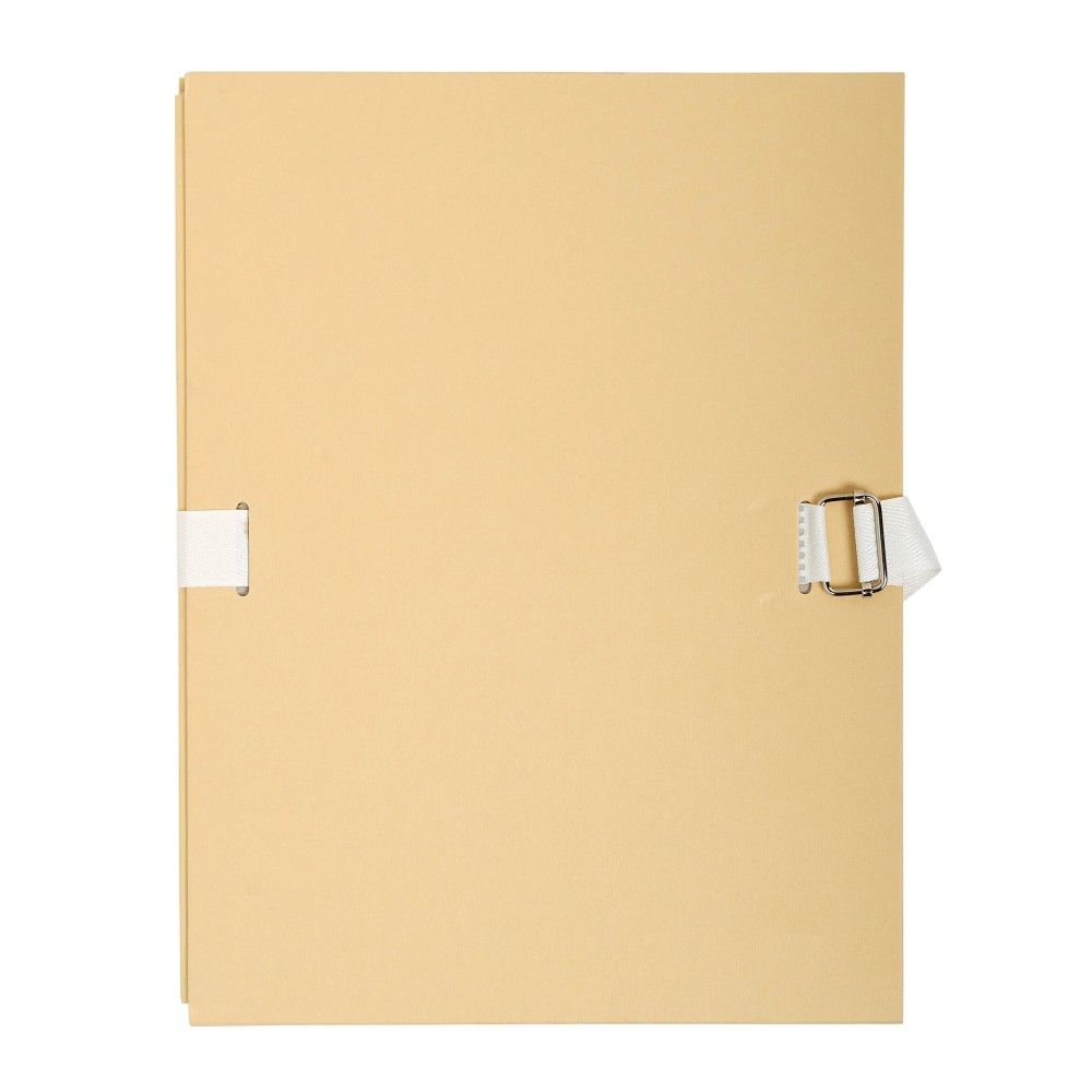 Папка за архивиране EXACOMPTA, A4+, борд 130 мм, картон 1000 г, лента с катарама, бежова