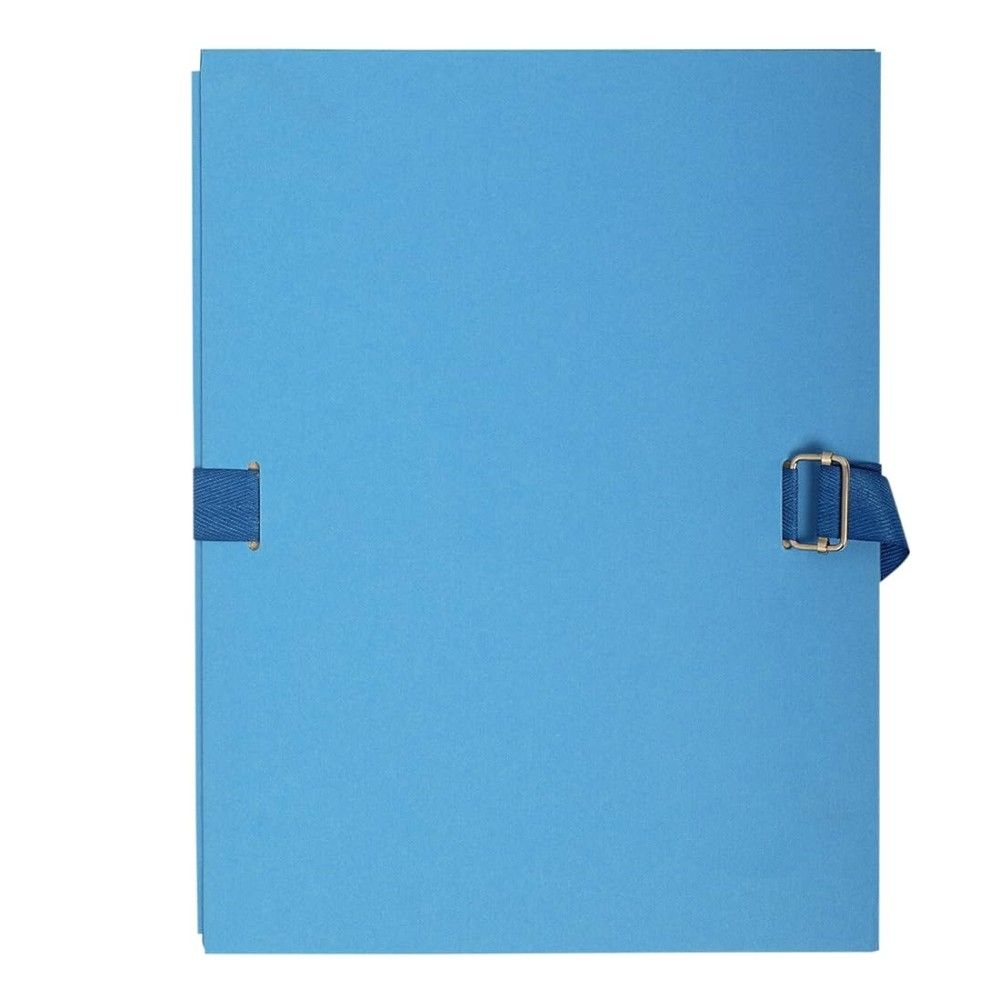 Папка за архивиране EXACOMPTA, A4+, борд 130 мм, картон 1000 г, лента с катарама, бяла