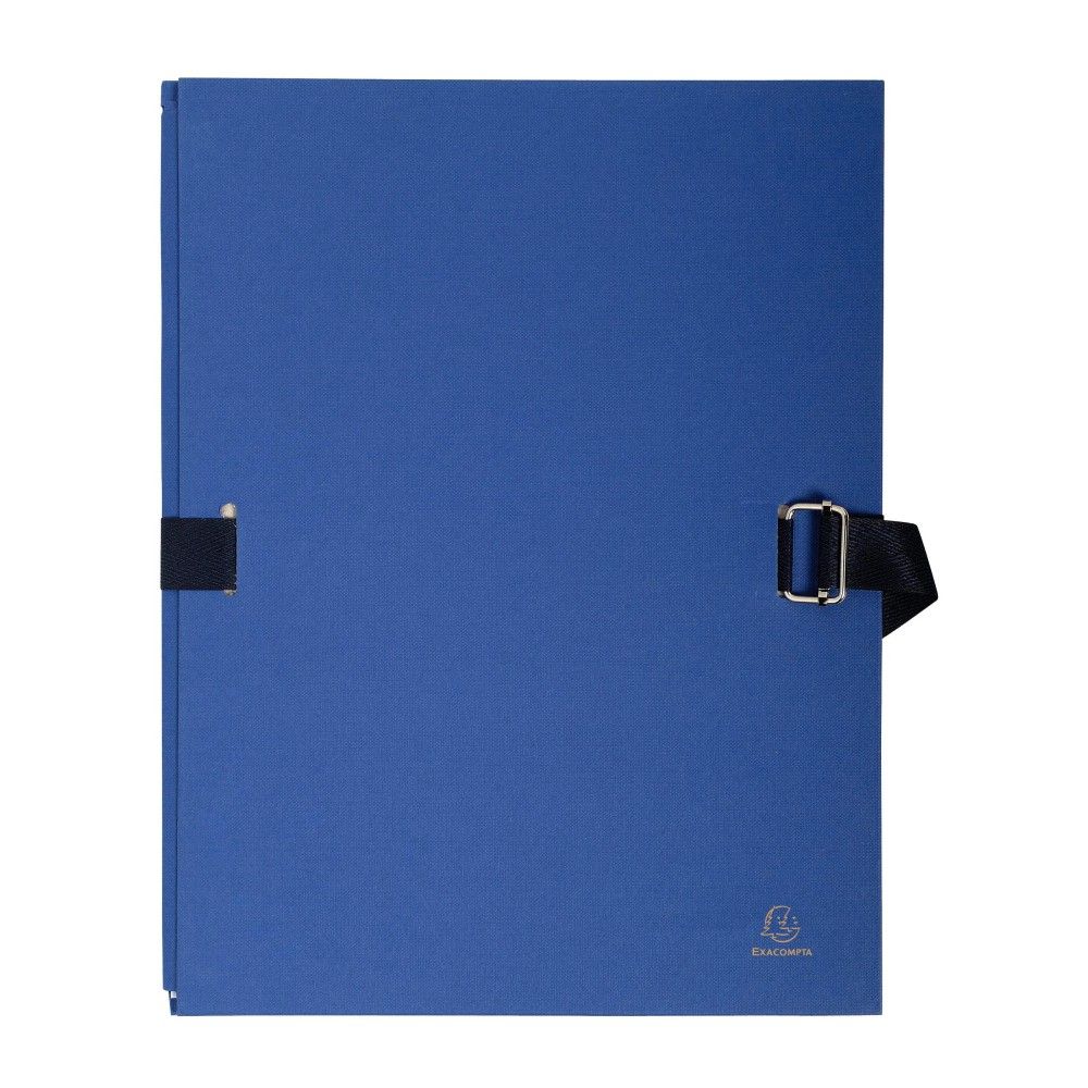 Папка за архивиране EXACOMPTA, A4+, борд 130 мм, картон 1000 г, лента с катарама, синя