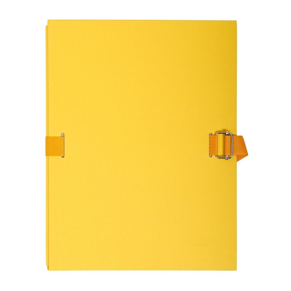 Папка за архивиране EXACOMPTA, A4+, борд 130 мм, картон 1000 г, лента с катарама, жълта