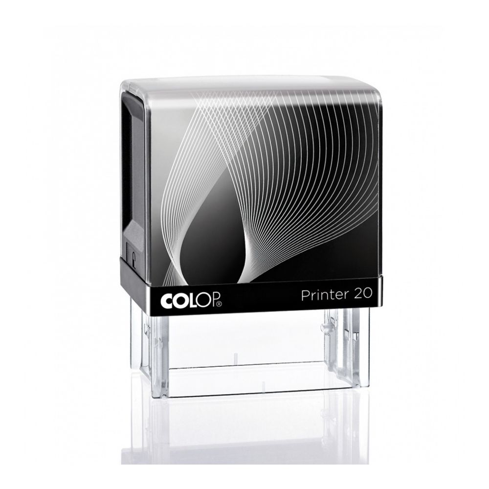 Печат Colop Printer 20, правоъгълен, 14х38 мм, син тампон