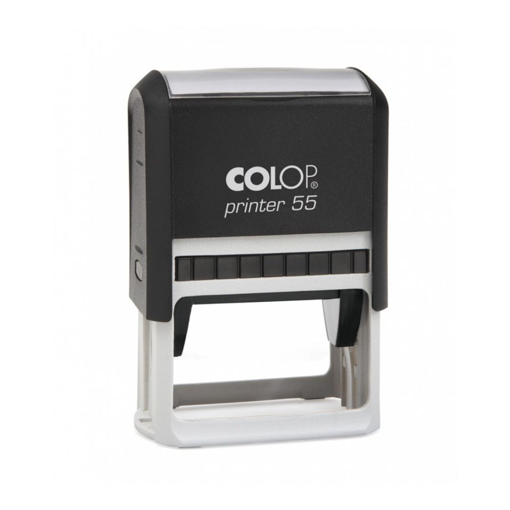 Печат Colop Printer 55, правоъгълен, 40х60 мм, син тампон