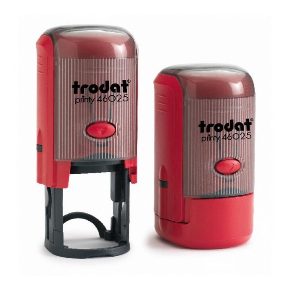 Печат Trodat Printy 46025, кръгъл, D25 мм, с капаче, син тампон