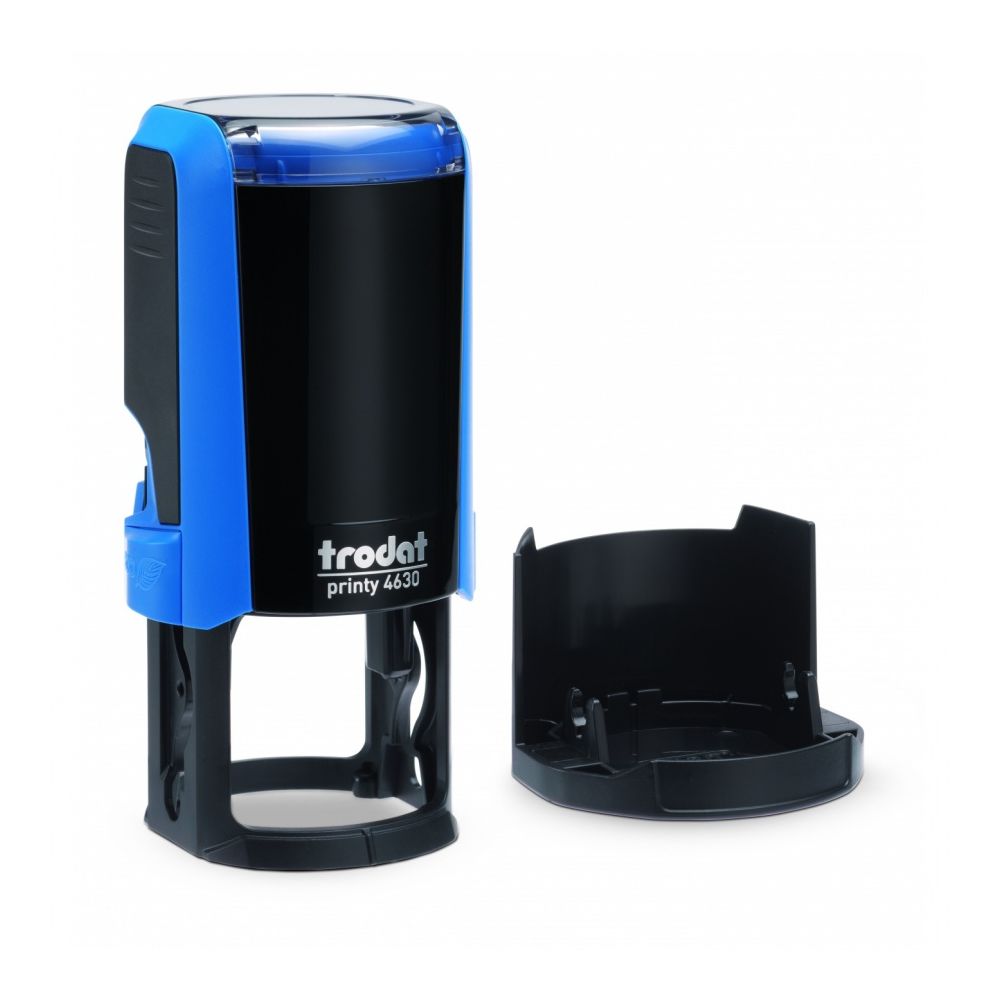 Печат Trodat Printy 4630, кръгъл, D30 мм, с капаче, син тампон