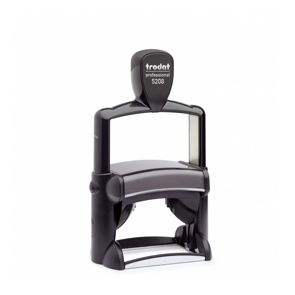 Печат Trodat Professional 5208, метален, правоъгълен, 68х47 мм, син тампон