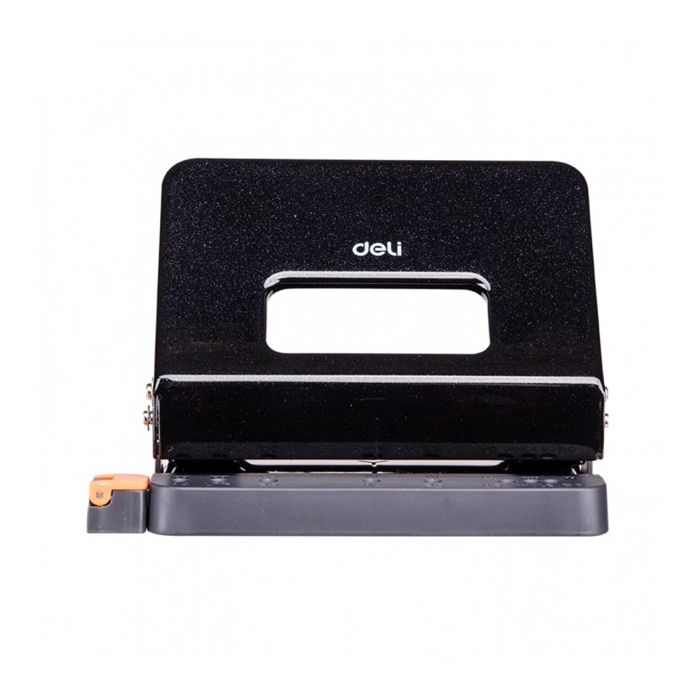 Перфоратор Deli Expert, E0141, за 15 л.(80 г), с ограничител, метален, черен