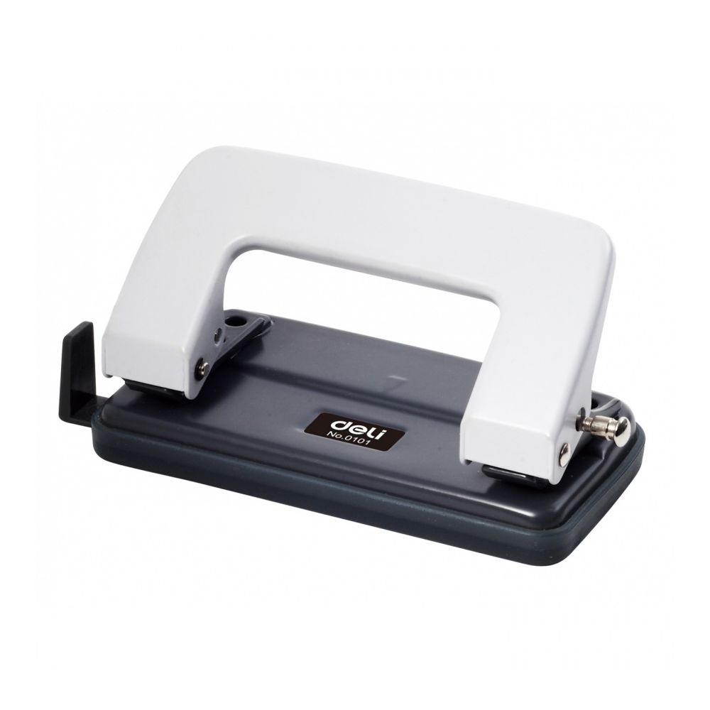 Перфоратор Deli Start E0101, за 10 л.(80 г), с ограничител, метален, бял