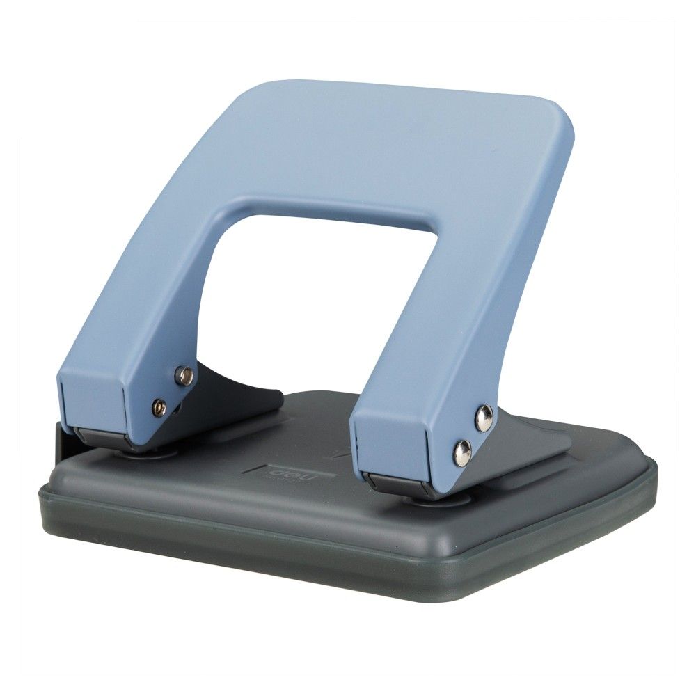 Перфоратор Deli Start E0102, за 20 л.(80 г), с ограничител, метален, син