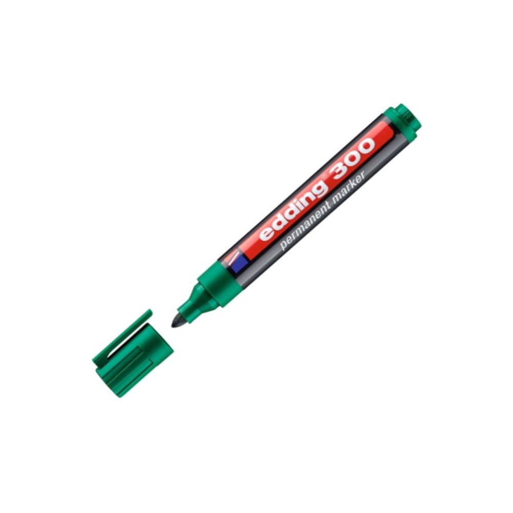 Перманентен маркер edding 300, объл връх 1.5-3 мм, зелен