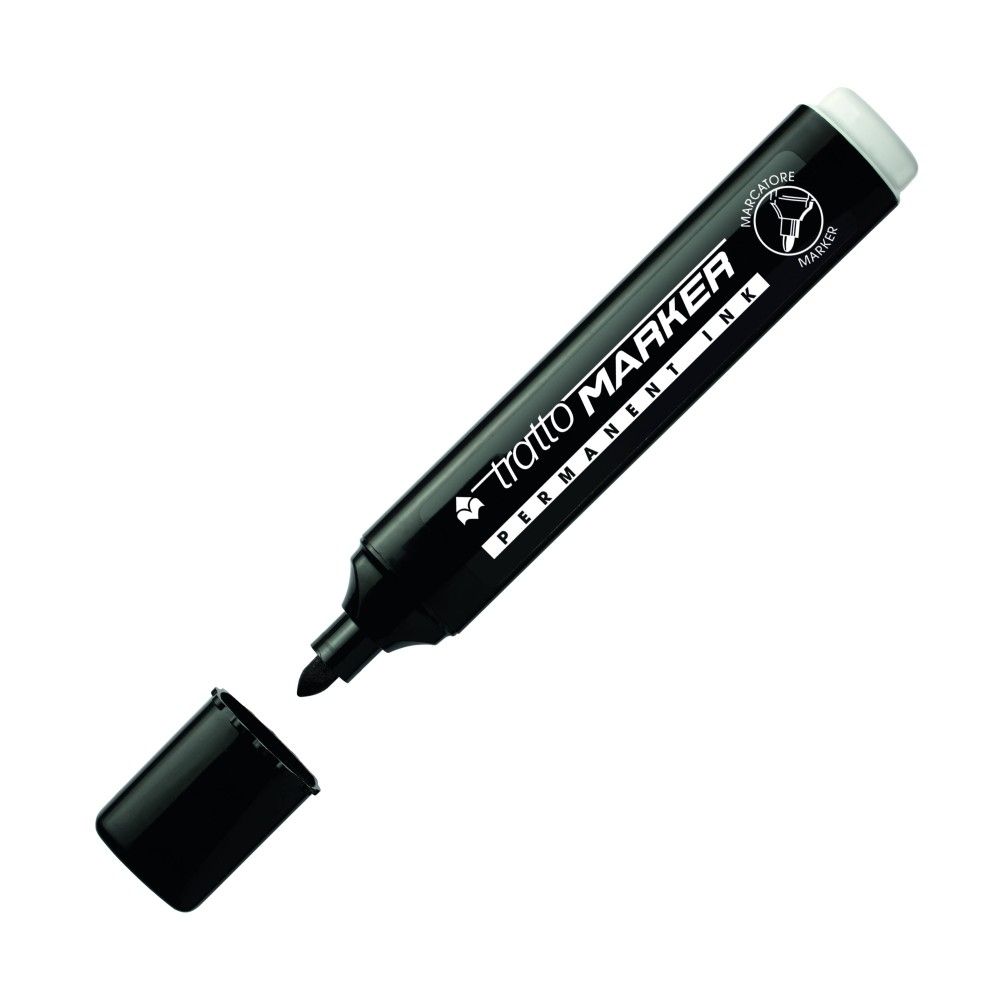 Перманентен маркер tratto MARKER, объл връх 4.7 мм, черен