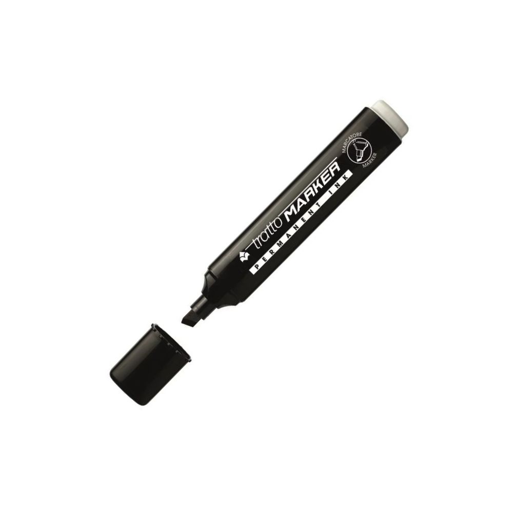 Перманентен маркер tratto MARKER, скосен връх 1-5 мм, черен