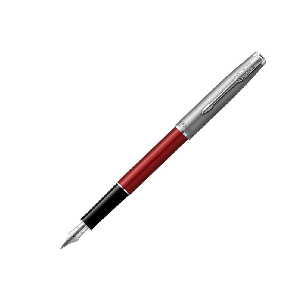 Писалка PARKER Royal Sonnet Essential Red, стоманено тяло, хромиран клип, черен