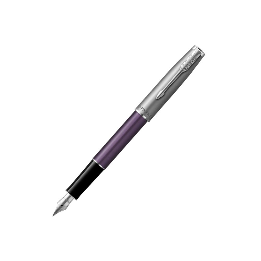 Писалка PARKER Royal Sonnet Essential Violet, стоманено тяло, хромиран клип, черен